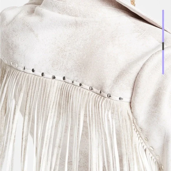 NWT Size 4 Desigual Ramones Westchester Fringe Jacket - Picture 5 of 16